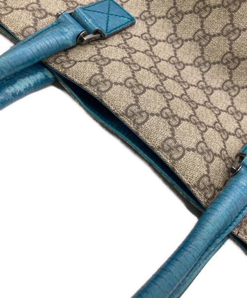 GUCCI（グッチ）GUCCI (グッチ) GG柄 コーティングキャンバストートバッグ ブラウンの古着・服飾アイテム