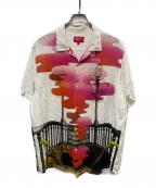 SUPREME×The Velvet Undergroundシュプリーム×ザヴェルヴェットアンダーグラウンド）の古着「Rayon S/S Shirt」｜ホワイト×ピンク