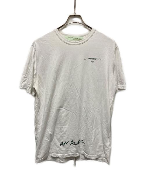 OFFWHITE（オフホワイト）OFFWHITE (オフホワイト) ロゴプリントTシャツ ホワイト サイズ:Ｍの古着・服飾アイテム