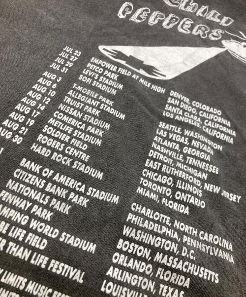 RED HOT CHILI PEPPERS（レッドホットチリペッパーズ）Red Hot Chili Peppers (レッドホットチリペッパーズ) 2022-2023world Tour バンドTシャツ ブラック サイズ:XLの古着・服飾アイテム
