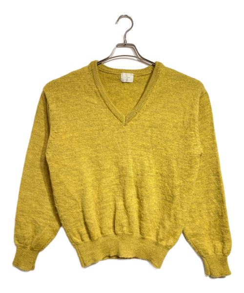 LQ...MEN（エルキューメン）LQ...MEN (エルキューメン) Vネックウールニット/V neck wool knit イエロー サイズ:－の古着・服飾アイテム