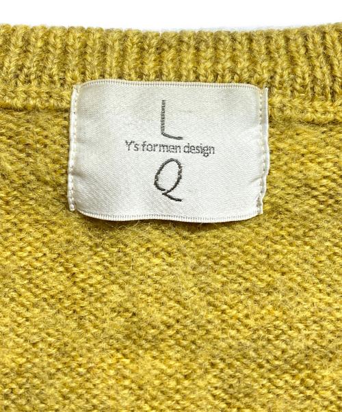 LQ...MEN（エルキューメン）LQ...MEN (エルキューメン) Vネックウールニット/V neck wool knit イエロー サイズ:－の古着・服飾アイテム