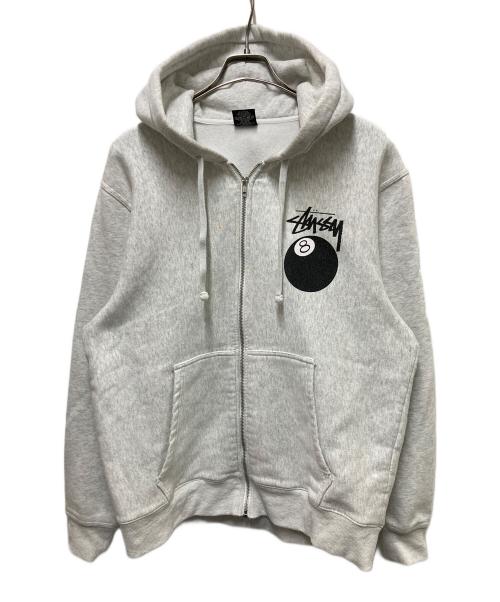 stussy（ステューシー）stussy (ステューシー) 8 BALL ZIP HOODIE グレー サイズ:SIZE Lの古着・服飾アイテム