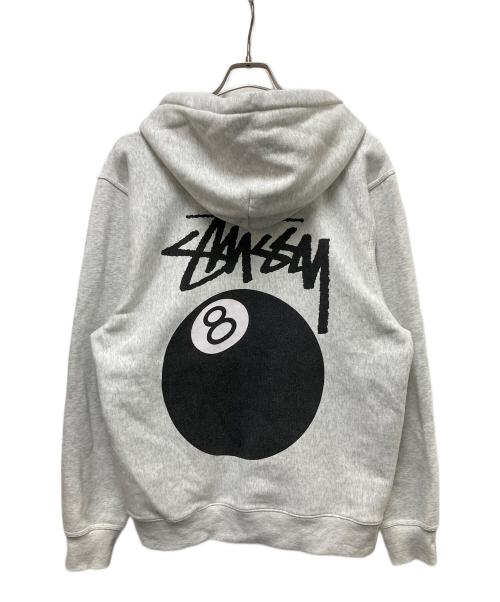 stussy（ステューシー）stussy (ステューシー) 8 BALL ZIP HOODIE グレー サイズ:SIZE Lの古着・服飾アイテム