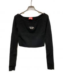 DIESEL（ディーゼル）の古着「M-VERA-LS メタルロゴリブニット」｜ブラック
