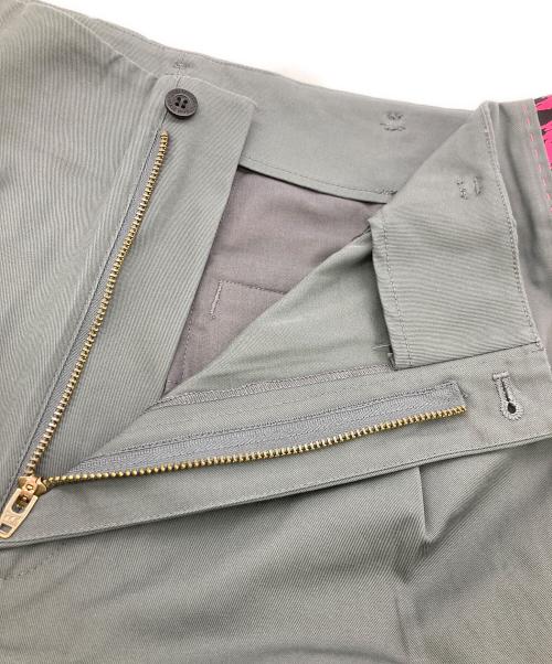 CREAM SODA（クリームソーダ）CREAM SODA (クリームソーダ) ヒョウ柄V切り替えしコットンパンツ グレー サイズ:XLの古着・服飾アイテム