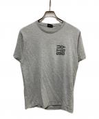 stussyステューシー）の古着「縦ロゴインターナショナルTシャツ」｜グレー
