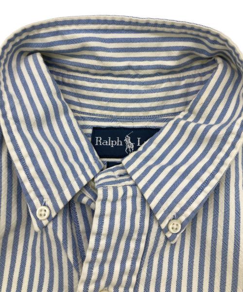 RALPH LAUREN（ラルフローレン）RALPH LAUREN (ラルフローレン) ストライプシャツ ホワイト×ブルー サイズ:Lの古着・服飾アイテム