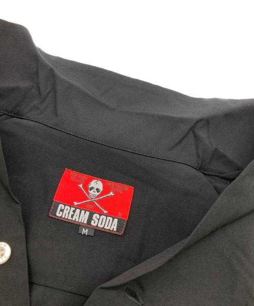 CREAM SODA（クリームソーダ）CREAM SODA (クリームソーダ) ポケットボックスプリーツシャツ ブラック サイズ:Mの古着・服飾アイテム