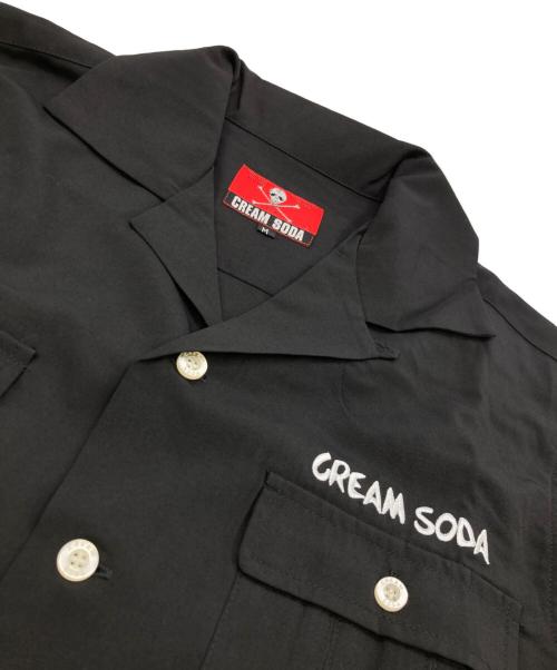 CREAM SODA（クリームソーダ）CREAM SODA (クリームソーダ) ポケットボックスプリーツシャツ ブラック サイズ:Mの古着・服飾アイテム
