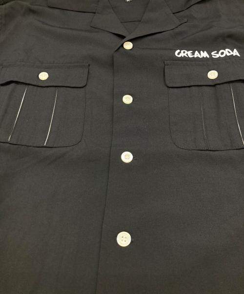CREAM SODA（クリームソーダ）CREAM SODA (クリームソーダ) ポケットボックスプリーツシャツ ブラック サイズ:Mの古着・服飾アイテム