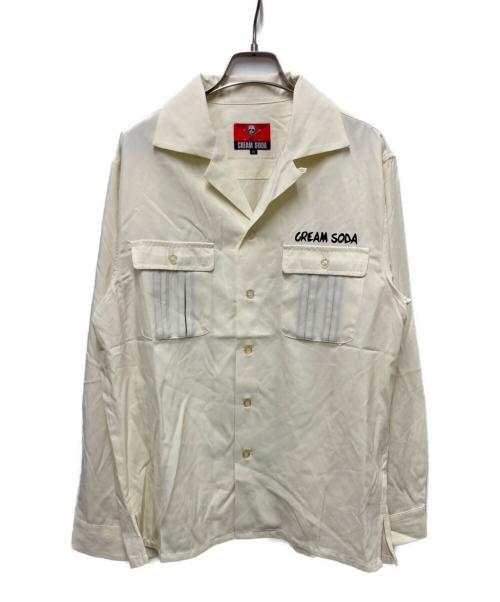 CREAM SODA（クリームソーダ）CREAM SODA (クリームソーダ) ポケットボックスプリーツシャツ イエロー サイズ:Mの古着・服飾アイテム