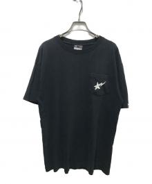 A BATHING APE（アベイシングエイプ）の古着「90s スターポケットTシャツ」｜ブラック