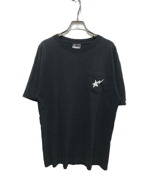 A BATHING APE（アベイシングエイプ）A BATHING APE (アベイシングエイプ) 90s スターポケットTシャツ ブラック サイズ:	SIZE Lの古着・服飾アイテム