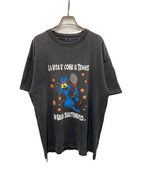 USED（ユーズド）USED (ユーズド) 90SプリントTシャツ ブラック サイズ:FREEの古着・服飾アイテム