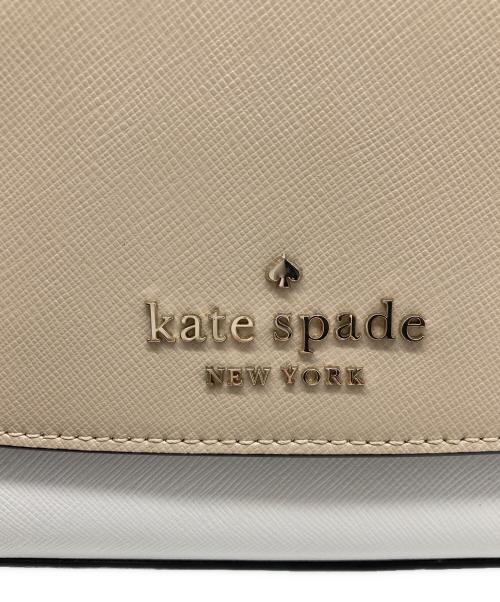 Kate Spade（ケイトスペード）Kate Spade (ケイトスペード) カーソン カラーブロック コンバーチブル クロスボディ ベージュ×ホワイトの古着・服飾アイテム