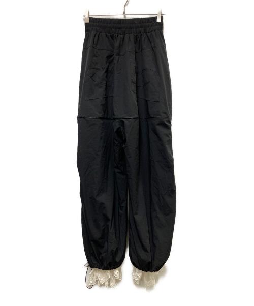 THEREDTHREAD（ザレッドスレッド）THEREDTHREAD (ザレッドスレッド) S nylon jersey pants lace ブラック サイズ:Freeの古着・服飾アイテム