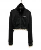 THERED THREADザ・レッド・スレッド）の古着「S track jersey jacket lace」｜ブラック