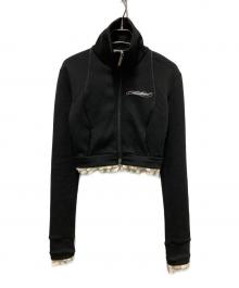 THERED THREAD（ザ・レッド・スレッド）の古着「S track jersey jacket lace」｜ブラック