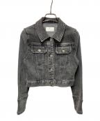 YILONイロン）の古着「BLOSSOM LACE DENIM JACKET」｜グレー