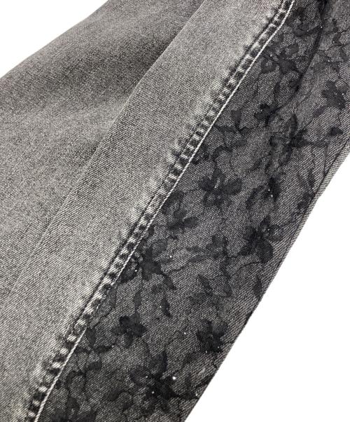YILON（イロン）YILON (イロン) BLOSSOM LACE DENIM JACKET グレー サイズ:Freeの古着・服飾アイテム