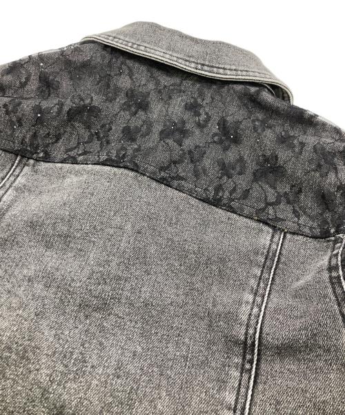 YILON（イロン）YILON (イロン) BLOSSOM LACE DENIM JACKET グレー サイズ:Freeの古着・服飾アイテム