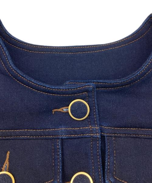 belear mimi（ベリアー ミミ）belear mimi (ベリアー ミミ) 2 peace denim tops インディゴ サイズ:	SIZE Freeの古着・服飾アイテム