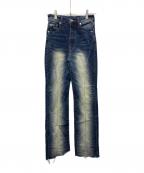 THEREDTHREADザレッドスレッド）の古着「S flare denim basic」｜インディゴ