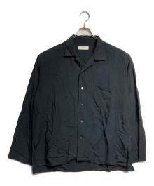 MARKA（マーカ）の古着「SIDE SLIT OPEN COLLAR SHIRT/サイドスリットオープンカラーシャツ」｜ブラック