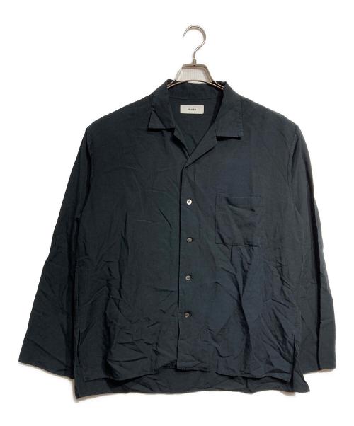 MARKA（マーカ）MARKA (マーカ) SIDE SLIT OPEN COLLAR SHIRT/サイドスリットオープンカラーシャツ ブラック サイズ:3の古着・服飾アイテム