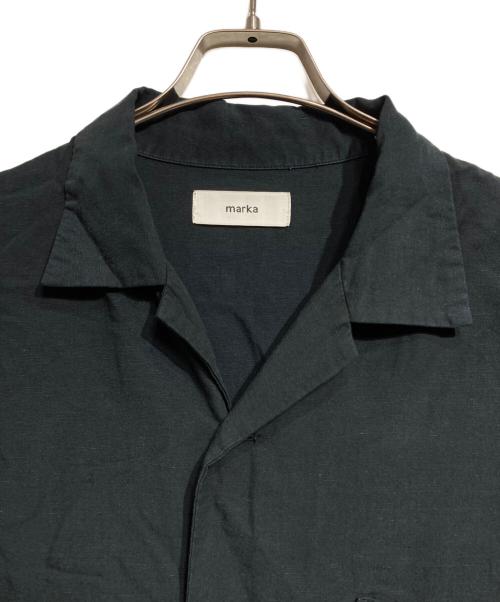 MARKA（マーカ）MARKA (マーカ) SIDE SLIT OPEN COLLAR SHIRT/サイドスリットオープンカラーシャツ ブラック サイズ:3の古着・服飾アイテム