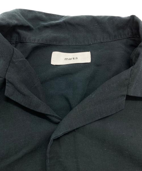 MARKA（マーカ）MARKA (マーカ) SIDE SLIT OPEN COLLAR SHIRT/サイドスリットオープンカラーシャツ ブラック サイズ:3の古着・服飾アイテム