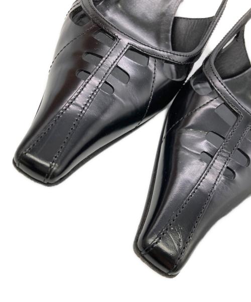 PRADA（プラダ）PRADA (プラダ) レザーストラップパンプス ブラック サイズ:	SIZE 38　（24cm）の古着・服飾アイテム
