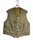 45rpm45アールピーエム）の古着「ナイロンの908キルティングベスト/ Quilted vest」｜オリーブ