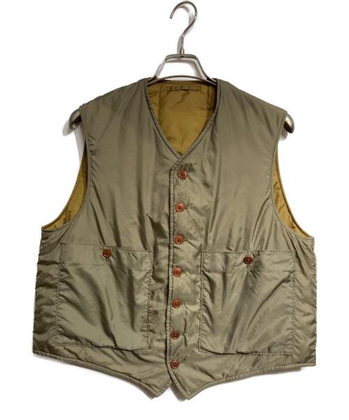 45rpm（45アールピーエム）45rpm (45アールピーエム) ナイロンの908キルティングベスト/ Quilted vest オリーブ サイズ:Freeの古着・服飾アイテム