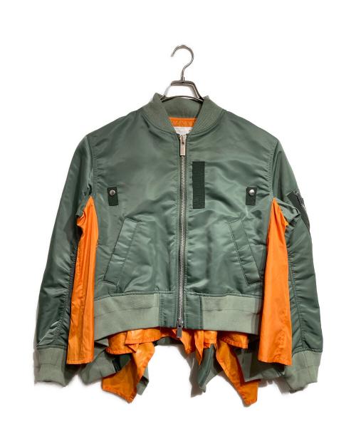 sacai（サカイ）sacai (サカイ) ナイロンツイルブルゾン/Nylon Twill Blouson オリーブ サイズ:4の古着・服飾アイテム
