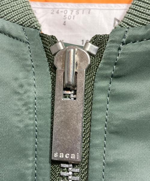 sacai（サカイ）sacai (サカイ) ナイロンツイルブルゾン/Nylon Twill Blouson オリーブ サイズ:4の古着・服飾アイテム