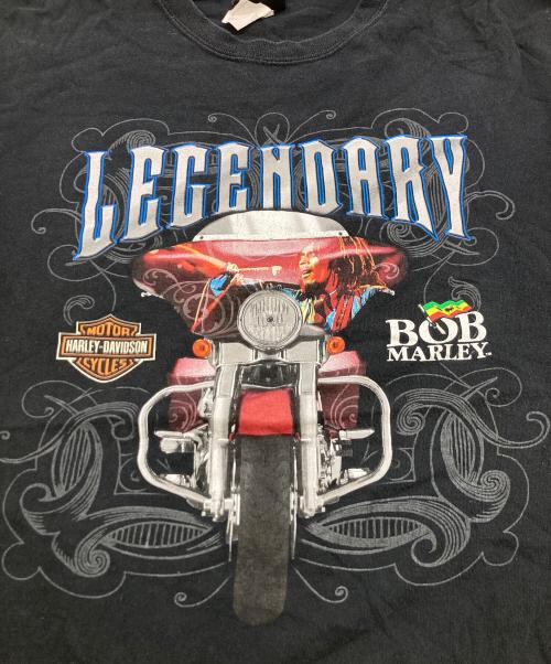 HARLEY-DAVIDSON（ハーレーダビッドソン）HARLEY-DAVIDSON (ハーレーダビッドソン) BOBMARLEY LEGENDARY Tシャツ ブラック サイズ:２XLの古着・服飾アイテム