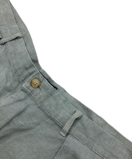 POLO RALPH LAUREN（ポロ・ラルフローレン）POLO RALPH LAUREN (ポロ・ラルフローレン) リネンツータックハーフパンツ グリーン サイズ:	SIZE 101cm (W40)の古着・服飾アイテム