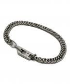 DIESELディーゼル）の古着「Dロゴチェーンブレスレット」｜シルバー