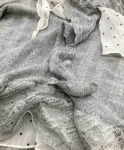 Lily Brown（リリーブラウン）Lily Brown (リリーブラウン) ボリュームフリルニット グレー サイズ:	SIZE Freeの古着・服飾アイテム
