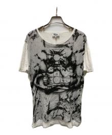 Vivienne Westwood man（ヴィヴィアン ウェストウッド マン）の古着「オーブプリントカットソー」｜ホワイト×ブラック