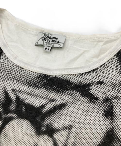 Vivienne Westwood man（ヴィヴィアン ウェストウッド マン）Vivienne Westwood man (ヴィヴィアン ウェストウッド マン) オーブプリントカットソー ホワイト×ブラック サイズ:44の古着・服飾アイテム