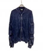 DIESELディーゼル）の古着「S-GINNET リブジップアップジャケット」｜ネイビー