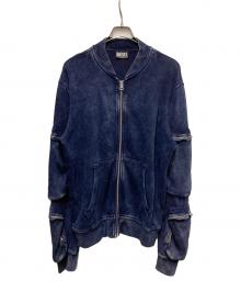 DIESEL（ディーゼル）の古着「S-GINNET リブジップアップジャケット」｜ネイビー