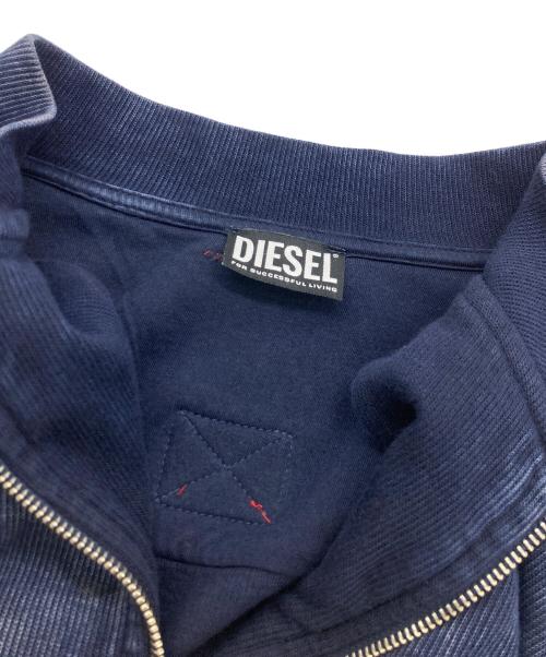 DIESEL（ディーゼル）DIESEL (ディーゼル) S-GINNET リブジップアップジャケット ネイビー サイズ:	SIZE Lの古着・服飾アイテム