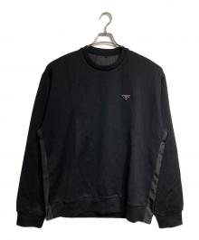 PRADA（プラダ）の古着「トライアングルロゴスウェットシャツ/Triangle logo sweatshirt」｜ブラック