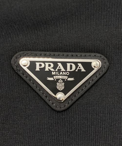 PRADA（プラダ）PRADA (プラダ) トライアングルロゴスウェットシャツ/Triangle logo sweatshirt ブラック サイズ:Mの古着・服飾アイテム