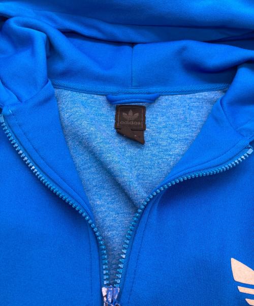 adidas（アディダス）adidas (アディダス) ラインジップパーカー ブルー サイズ:Mの古着・服飾アイテム