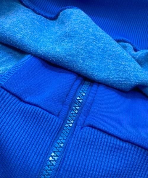 adidas（アディダス）adidas (アディダス) ラインジップパーカー ブルー サイズ:Mの古着・服飾アイテム